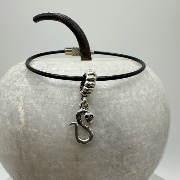 3/$15 Silvery Snake Pandora-type European charm - Picture 2 of 5